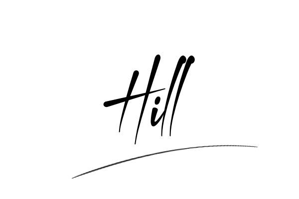 The best stylish Hill name signature simple easy in English