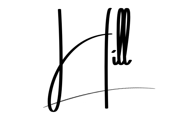 The best stylish Hill name signature simple easy in English