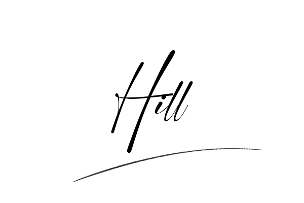 The best stylish Hill name signature simple easy in English
