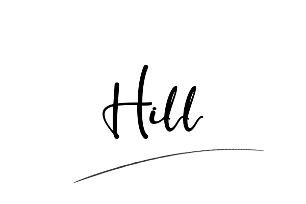 The best stylish Hill name signature simple easy in English
