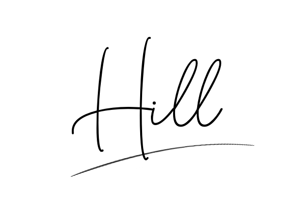 The best stylish Hill name signature simple easy in English
