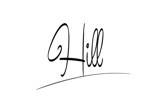 The best stylish Hill name signature simple easy in English