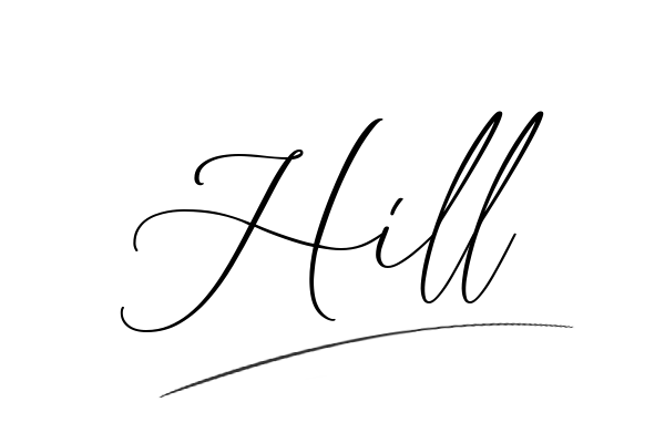 The best stylish Hill name signature simple easy in English
