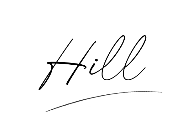 The best stylish Hill name signature simple easy in English