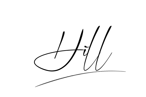 The best stylish Hill name signature simple easy in English