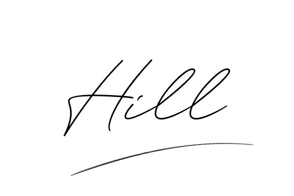 The best stylish Hill name signature simple easy in English