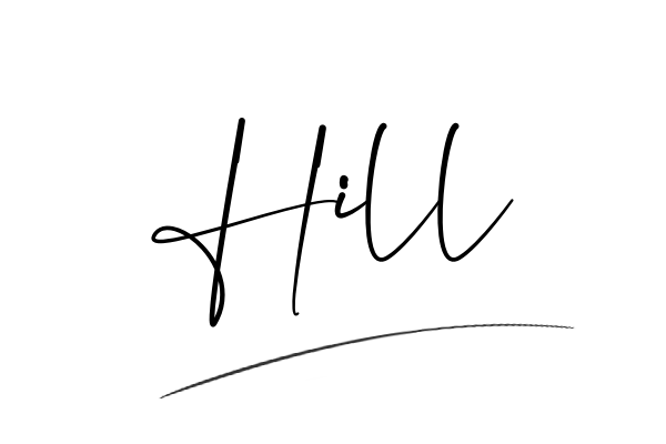 The best stylish Hill name signature simple easy in English
