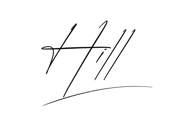 The best stylish Hill name signature simple easy in English