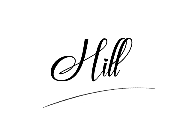 The best stylish Hill name signature simple easy in English