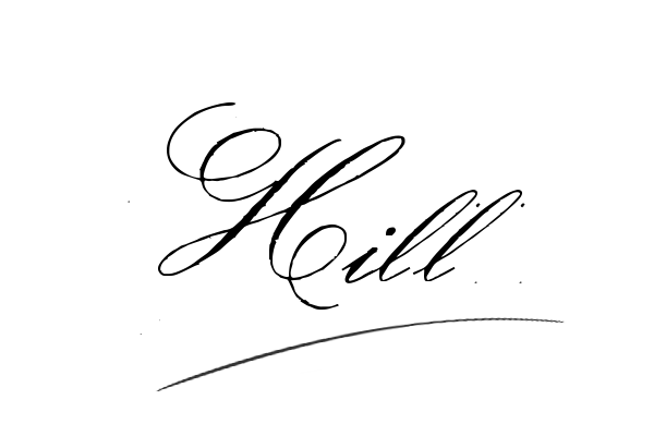 The best stylish Hill name signature simple easy in English