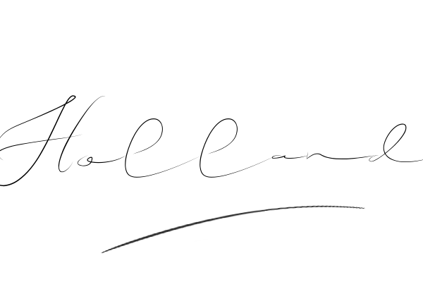 The best stylish Holland name signature simple easy in English