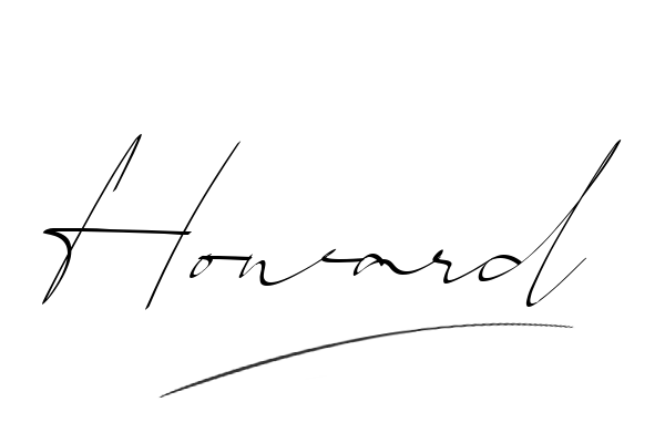 The best stylish Howard name signature simple easy in English
