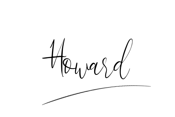 The best stylish Howard name signature simple easy in English