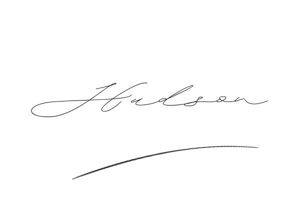 The best stylish Hudson name signature simple easy in English