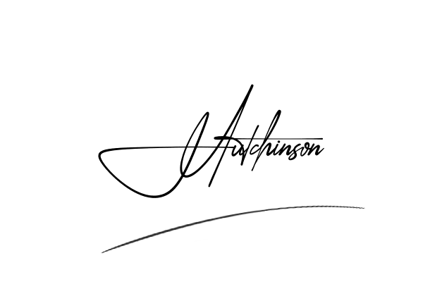 The best stylish Hutchinson name signature simple easy in English