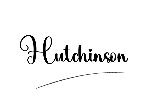 The best stylish Hutchinson name signature simple easy in English