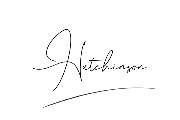 The best stylish Hutchinson name signature simple easy in English