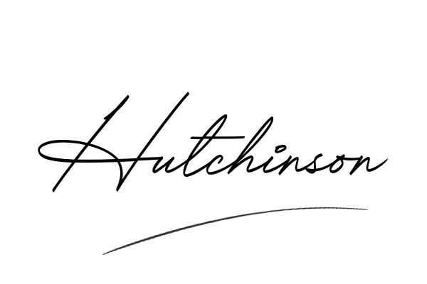 The best stylish Hutchinson name signature simple easy in English