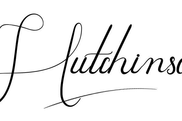 The best stylish Hutchinson name signature simple easy in English
