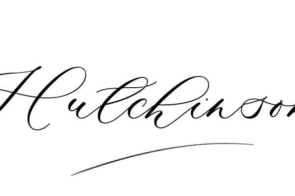 The best stylish Hutchinson name signature simple easy in English
