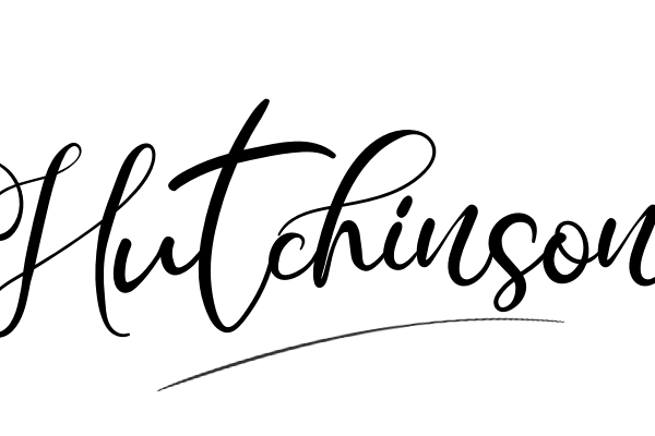 The best stylish Hutchinson name signature simple easy in English