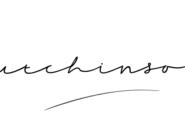 The best stylish Hutchinson name signature simple easy in English