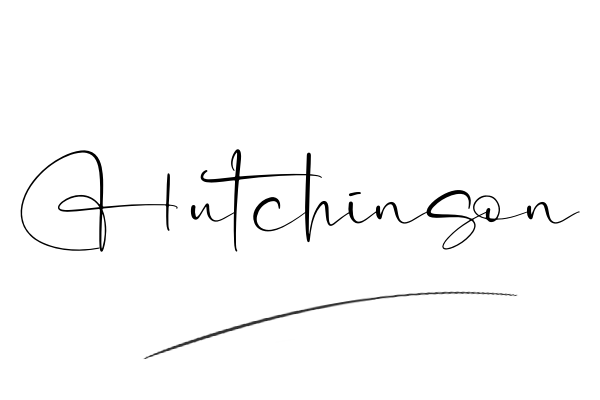 The best stylish Hutchinson name signature simple easy in English