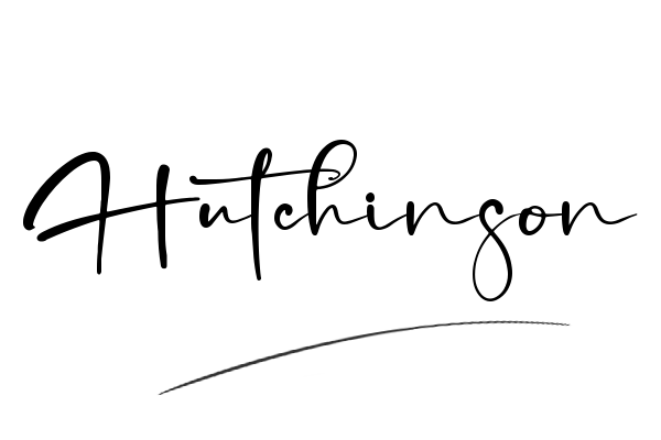 The best stylish Hutchinson name signature simple easy in English