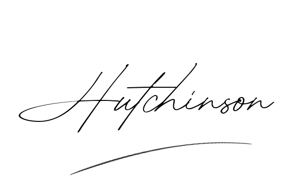 The best stylish Hutchinson name signature simple easy in English