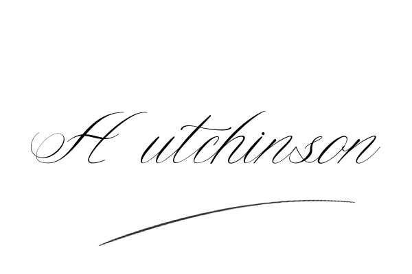 The best stylish Hutchinson name signature simple easy in English