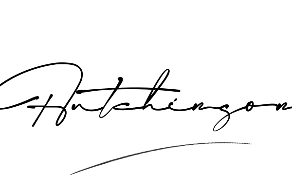 The best stylish Hutchinson name signature simple easy in English