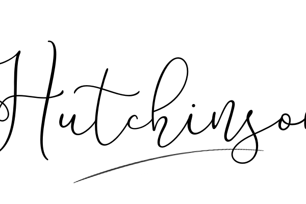 The best stylish Hutchinson name signature simple easy in English