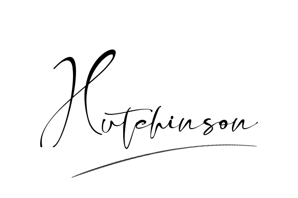 The best stylish Hutchinson name signature simple easy in English