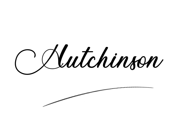 The best stylish Hutchinson name signature simple easy in English