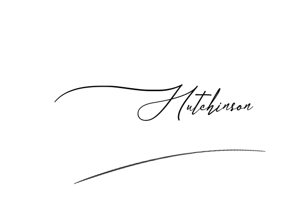 The best stylish Hutchinson name signature simple easy in English
