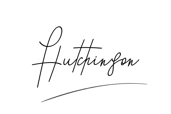 The best stylish Hutchinson name signature simple easy in English