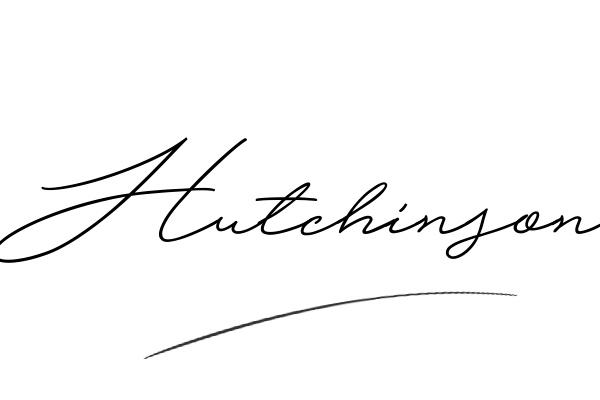 The best stylish Hutchinson name signature simple easy in English