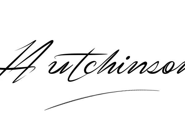 The best stylish Hutchinson name signature simple easy in English