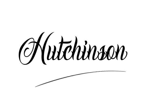 The best stylish Hutchinson name signature simple easy in English