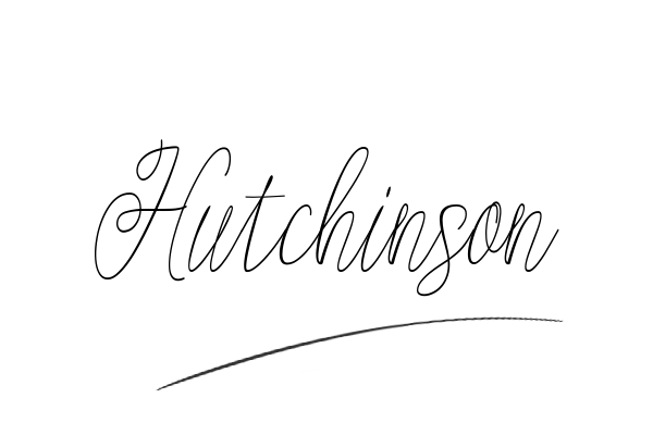 The best stylish Hutchinson name signature simple easy in English