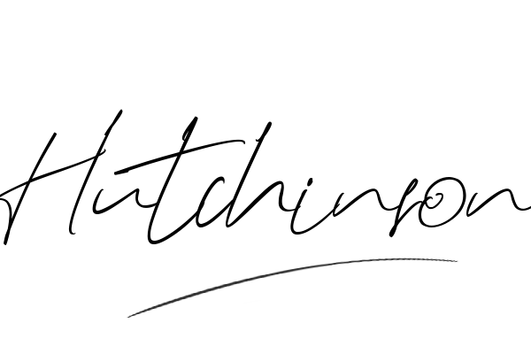 The best stylish Hutchinson name signature simple easy in English