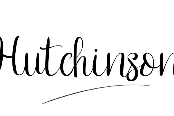 The best stylish Hutchinson name signature simple easy in English