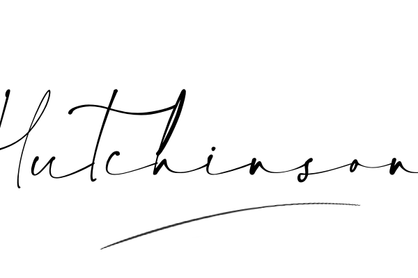The best stylish Hutchinson name signature simple easy in English