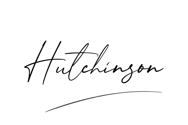 The best stylish Hutchinson name signature simple easy in English