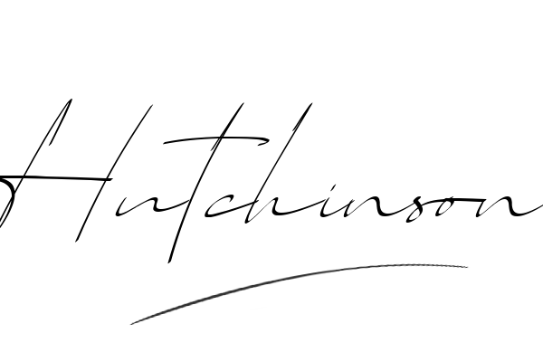 The best stylish Hutchinson name signature simple easy in English