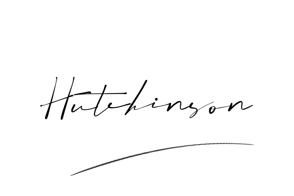 The best stylish Hutchinson name signature simple easy in English