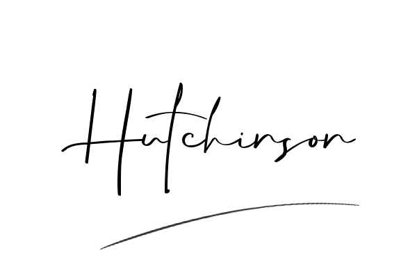 The best stylish Hutchinson name signature simple easy in English