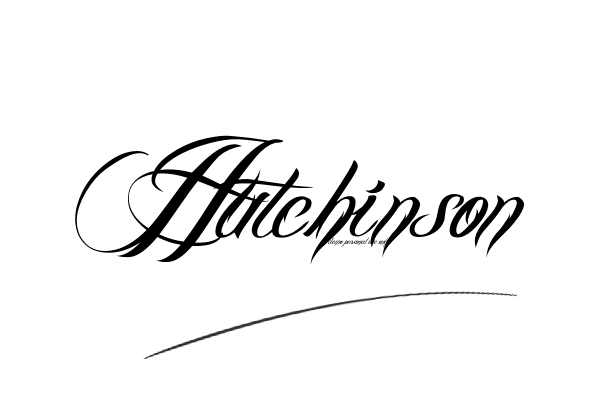 The best stylish Hutchinson name signature simple easy in English