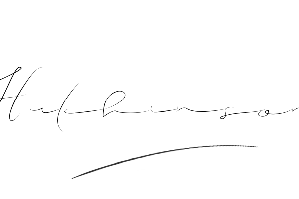 The best stylish Hutchinson name signature simple easy in English