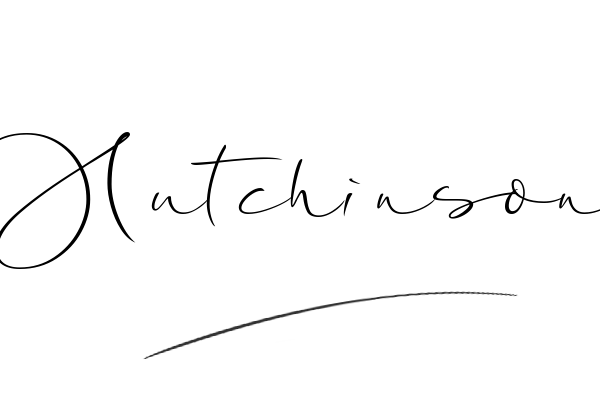 The best stylish Hutchinson name signature simple easy in English